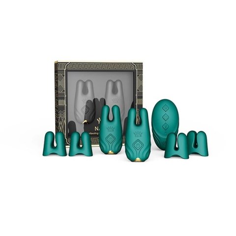 Wibrujące zaciski na sutki - Zalo Nave Turquoise Green Wibrujące zaciski na sutki - Zalo Nave Turquoise Green