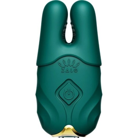 Wibrujące zaciski na sutki - Zalo Nave Turquoise Green Wibrujące zaciski na sutki - Zalo Nave Turquoise Green