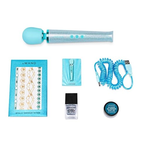 Masażer - Le Wand Petite All That Glimmers Massager Blue Masażer - Le Wand Petite All That Glimmers Massager Blue