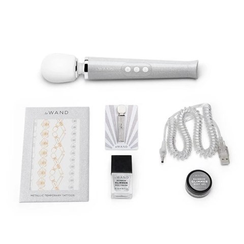 Masażer - Le Wand Petite All That Glimmers Massager White Masażer - Le Wand Petite All That Glimmers Massager White