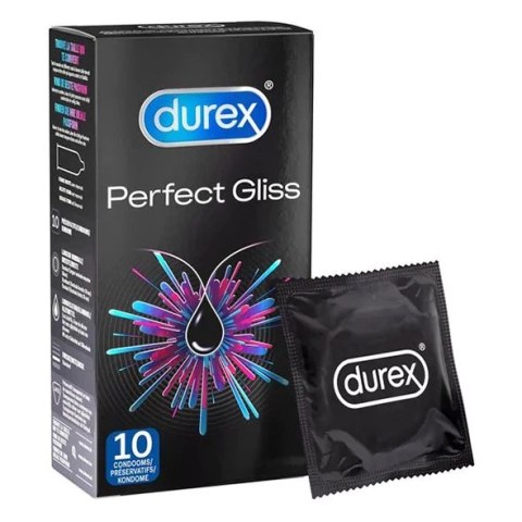 Prezerwatywy nawilżane - Durex Perfect Gliss 10 szt Prezerwatywy nawilżane - Durex Perfect Gliss 10 szt
