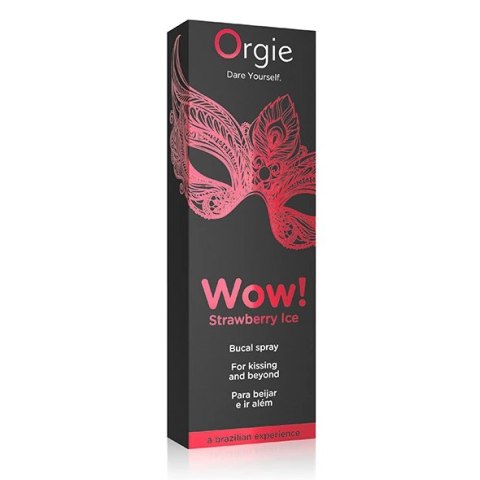 Spray do seksu oralnego - Orgie Wow! Strawberry Ice Bucal Spray 10 ml Spray do seksu oralnego - Orgie Wow! Strawberry Ice Bucal Spray 10 ml