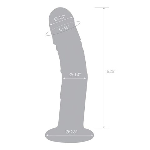 Szklane dildo - Glas Curved Realistic with Veins Szklane dildo - Glas Curved Realistic with Veins