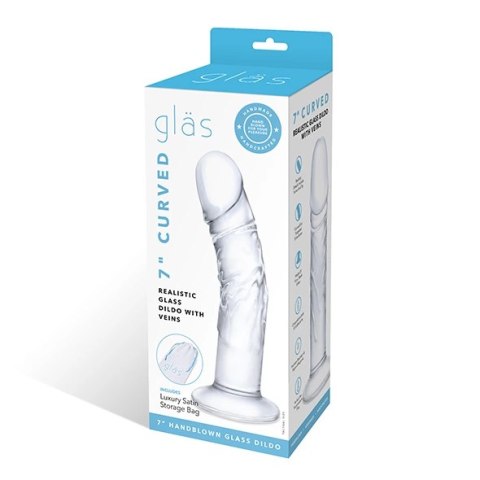 Szklane dildo - Glas Curved Realistic with Veins Szklane dildo - Glas Curved Realistic with Veins