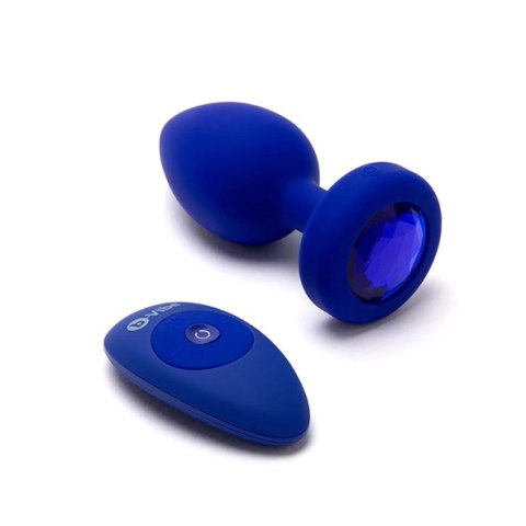 Zdalnie sterowany plug analny - B-Vibe Vibrating Jewel Plug L/XL Navy Zdalnie sterowany plug analny - B-Vibe Vibrating Jewel Plug L/XL Navy