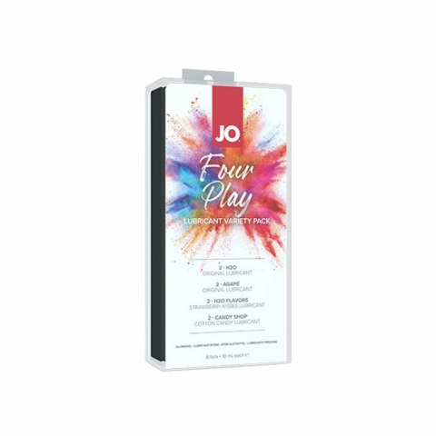 Zestaw lubrykantów - System JO Four Play Variety Pack 8 x 10 ml Zestaw lubrykantów - System JO Four Play Variety Pack 8 x 10 ml