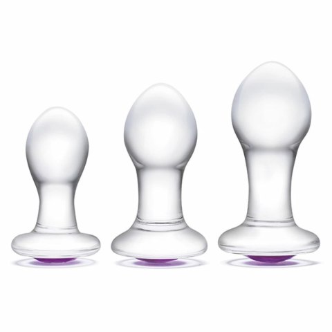 Zestaw szklanych plugów analnych - Glas Bling Bling Anal Training Kit Zestaw szklanych plugów analnych - Glas Bling Bling Anal Training Kit