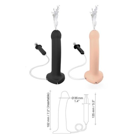 Dildo - Strap-On-Me Squirting Dildo Black Dildo - Strap-On-Me Squirting Dildo Black