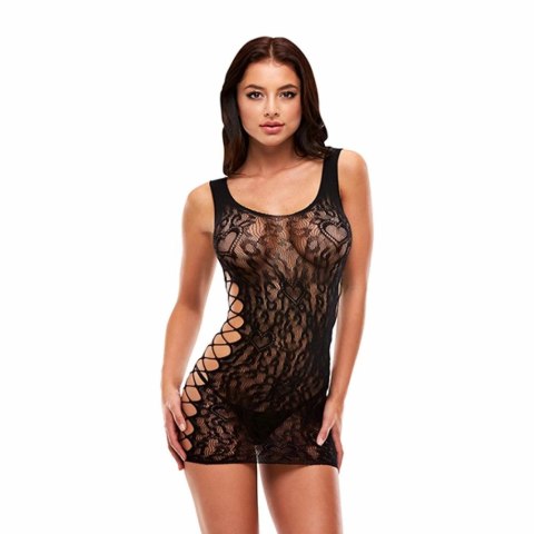 Mini sukienka - Lapdance Leopard Lace Mini Dress Black Mini sukienka - Lapdance Leopard Lace Mini Dress Black