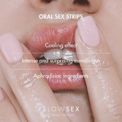 Płatki do seksu oralnego - Bijoux Indiscrets Slow Sex Oral Sex Strips 7 szt Płatki do seksu oralnego - Bijoux Indiscrets Slow Sex Oral Sex Strips 7 szt