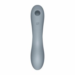 Wibrator z masażerem powietrznym - Satisfyer Curvy Trinity 3 Blue Grey