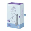 Wibrator z masażerem powietrznym - Satisfyer Curvy Trinity 3 Blue Grey