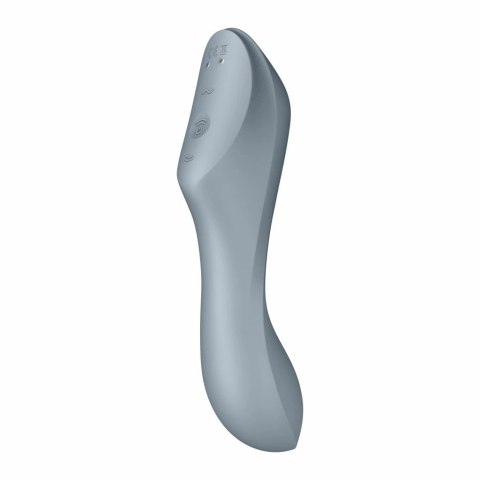 Wibrator z masażerem powietrznym - Satisfyer Curvy Trinity 3 Blue Grey Wibrator z masażerem powietrznym - Satisfyer Curvy Trinity 3 Blue Grey