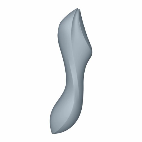 Wibrator z masażerem powietrznym - Satisfyer Curvy Trinity 3 Blue Grey Wibrator z masażerem powietrznym - Satisfyer Curvy Trinity 3 Blue Grey