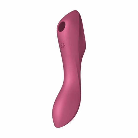 Wibrator z masażerem powietrznym - Satisfyer Curvy Trinity 3 Red Wibrator z masażerem powietrznym - Satisfyer Curvy Trinity 3 Red