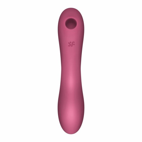 Wibrator z masażerem powietrznym - Satisfyer Curvy Trinity 3 Red Wibrator z masażerem powietrznym - Satisfyer Curvy Trinity 3 Red