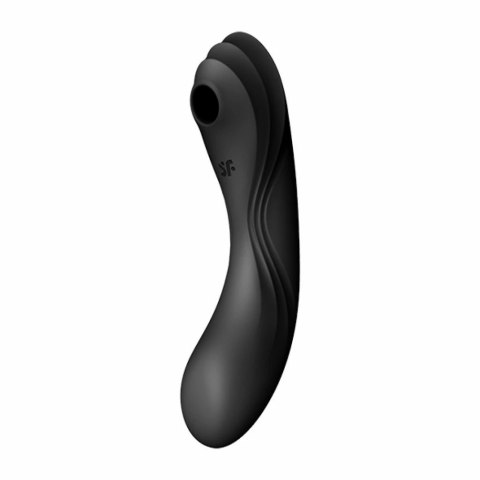 Wibrator z masażerem powietrznym - Satisfyer Curvy Trinity 4 Black Wibrator z masażerem powietrznym - Satisfyer Curvy Trinity 4 Black