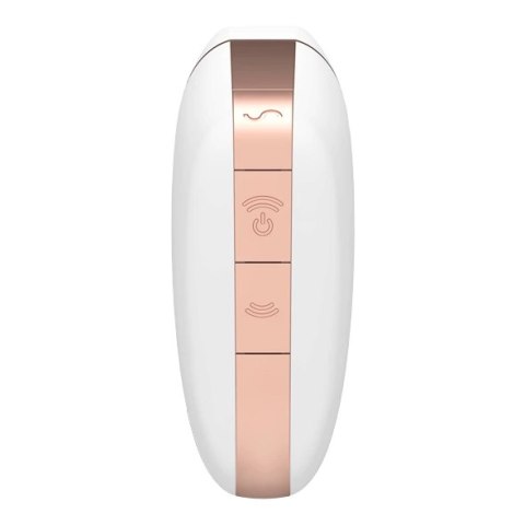 Wibrator z masażerem powietrznym - Satisfyer Love Triangle White Wibrator z masażerem powietrznym - Satisfyer Love Triangle White