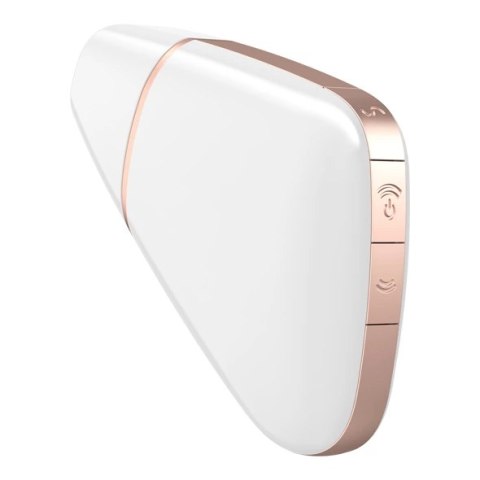 Wibrator z masażerem powietrznym - Satisfyer Love Triangle White Wibrator z masażerem powietrznym - Satisfyer Love Triangle White