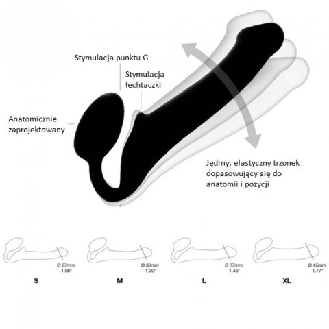 Dildo - Strap-On-Me Bendable Strap-On Black M Dildo - Strap-On-Me Bendable Strap-On Black M