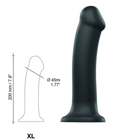 Dildo - Strap-On-Me Dual Density Bendable Dildo Black XL Dildo - Strap-On-Me Dual Density Bendable Dildo Black XL