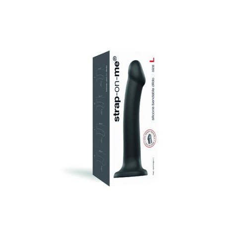 Dildo - Strap-On-Me Dual Density Bendable Dildo Black L Dildo - Strap-On-Me Dual Density Bendable Dildo Black L