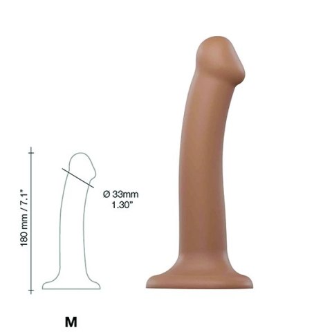 Dildo - Strap-On-Me Dual Density Bendable Dildo Caramel M Dildo - Strap-On-Me Dual Density Bendable Dildo Caramel M