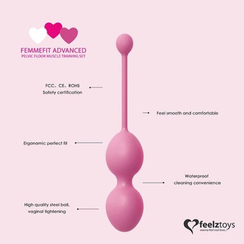 Kulki kegla - FeelzToys FemmeFit Advanced Set 3 szt Kulki kegla - FeelzToys FemmeFit Advanced Set 3 szt
