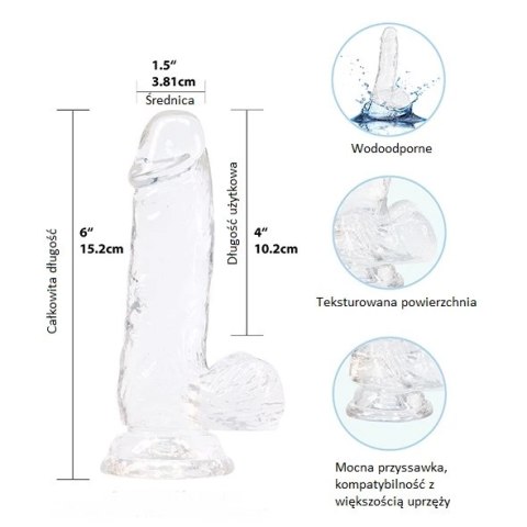 Dildo - Addiction Crystal Addiction Clear Dong 15 cm Dildo - Addiction Crystal Addiction Clear Dong 15 cm
