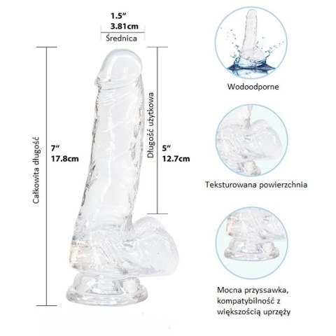 Dildo - Addiction Crystal Addiction Clear Dong 18 cm Dildo - Addiction Crystal Addiction Clear Dong 18 cm