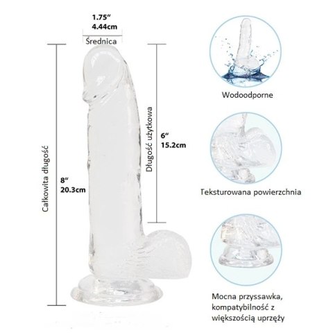 Dildo - Addiction Crystal Addiction Clear Dong 20 cm Dildo - Addiction Crystal Addiction Clear Dong 20 cm