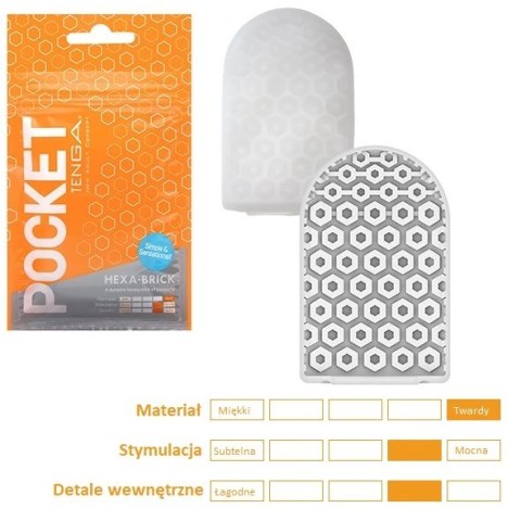 Masturbator - Tenga Pocket Stroker Hexa-Brick Masturbator - Tenga Pocket Stroker Hexa-Brick