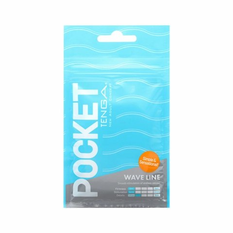 Masturbator - Tenga Pocket Stroker Wave Line Masturbator - Tenga Pocket Stroker Wave Line