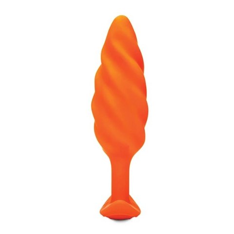 Plug analny wibrujący - B-Vibe Texture Plug Swirl Orange Plug analny wibrujący - B-Vibe Texture Plug Swirl Orange