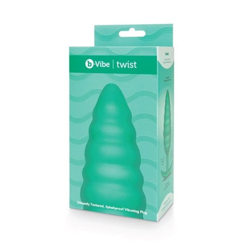 Plug analny wibrujący - B-Vibe Texture Plug Twist Green Plug analny wibrujący - B-Vibe Texture Plug Twist Green