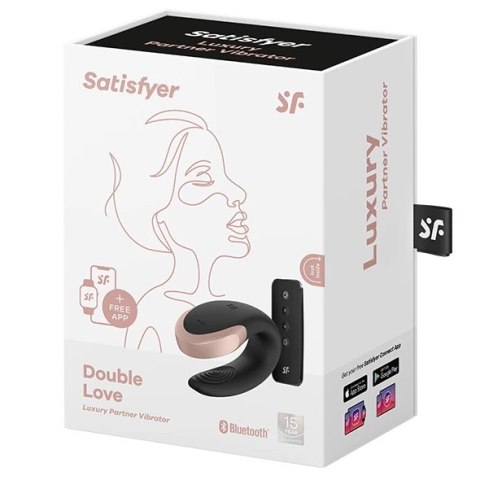 Satisfyer - Wibrator dla par - Double Love Black Satisfyer - Wibrator dla par - Double Love Black