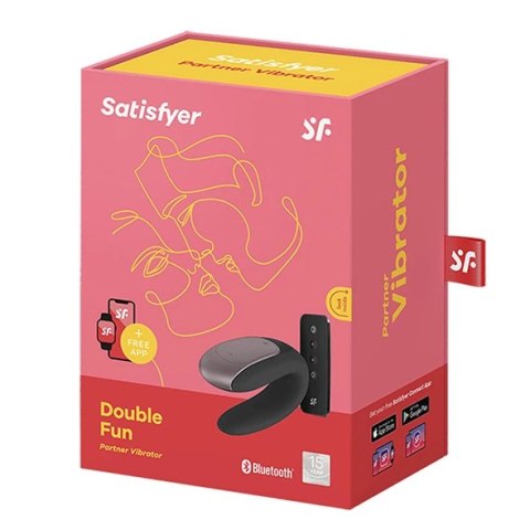 Wibrator dla par - Satisfyer Double Fun Black Wibrator dla par - Satisfyer Double Fun Black