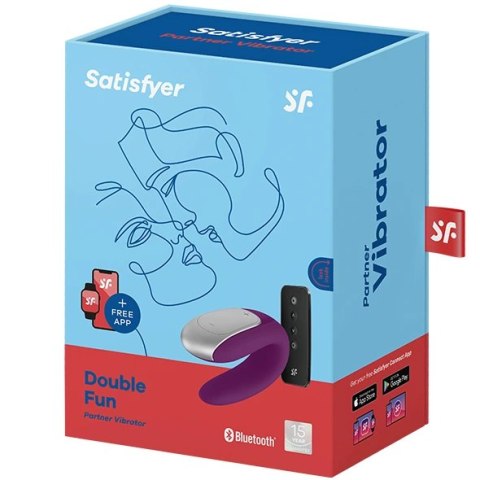 Wibrator dla par - Satisfyer Double Fun Violet Wibrator dla par - Satisfyer Double Fun Violet