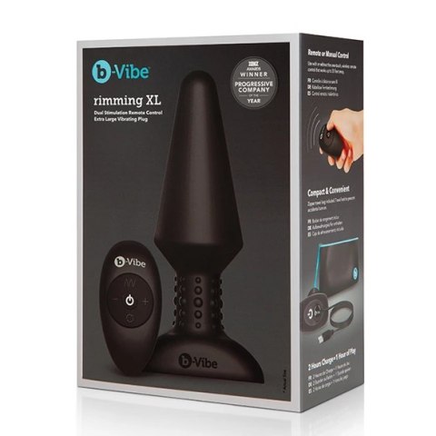 Zdalnie sterowany plug analny - B-Vibe Rimming Plug XL Black Zdalnie sterowany plug analny - B-Vibe Rimming Plug XL Black
