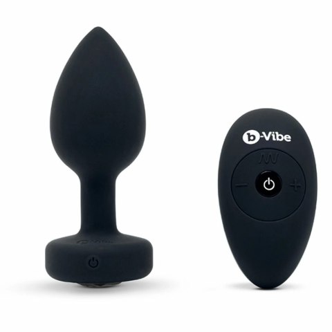 Zdalnie sterowany plug analny - B-Vibe Vibrating Jewel Plug M/L Black Diamond Zdalnie sterowany plug analny - B-Vibe Vibrating Jewel Plug M/L Black Diamond