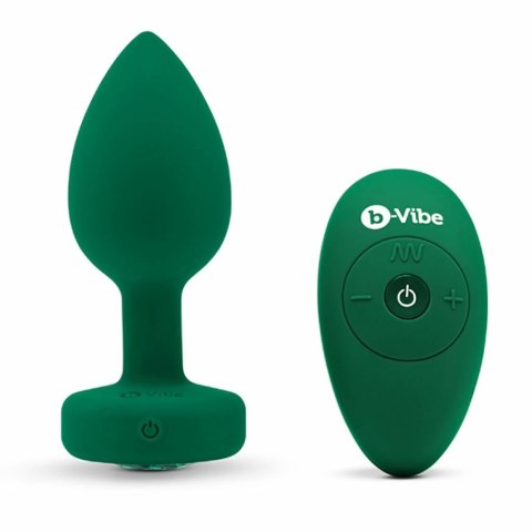 Zdalnie sterowany plug analny - B-Vibe Vibrating Jewel Plug M/L Emerald Zdalnie sterowany plug analny - B-Vibe Vibrating Jewel Plug M/L Emerald