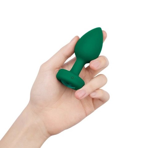 Zdalnie sterowany plug analny - B-Vibe Vibrating Jewel Plug M/L Emerald Zdalnie sterowany plug analny - B-Vibe Vibrating Jewel Plug M/L Emerald