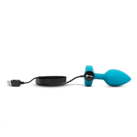 Zdalnie sterowany plug analny - B-Vibe Vibrating Jewel Plug S/M Aquamarine Zdalnie sterowany plug analny - B-Vibe Vibrating Jewel Plug S/M Aquamarine