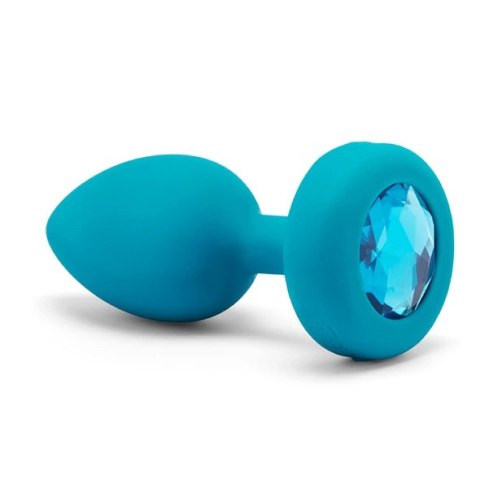 Zdalnie sterowany plug analny - B-Vibe Vibrating Jewel Plug S/M Aquamarine Zdalnie sterowany plug analny - B-Vibe Vibrating Jewel Plug S/M Aquamarine