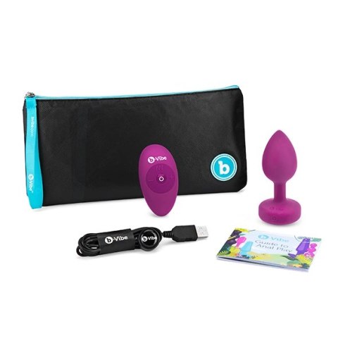 B-Vibe Jewel Plug S/M Pink Ruby - zdalnie sterowany model silikonowy B-Vibe Jewel Plug S/M Pink Ruby - zdalnie sterowany model silikonowy