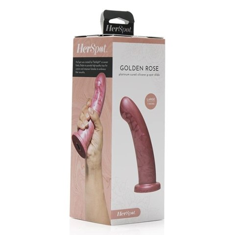 Dildo - Fleshlight HerSpot Dildo Golden Rose Large Dildo - Fleshlight HerSpot Dildo Golden Rose Large