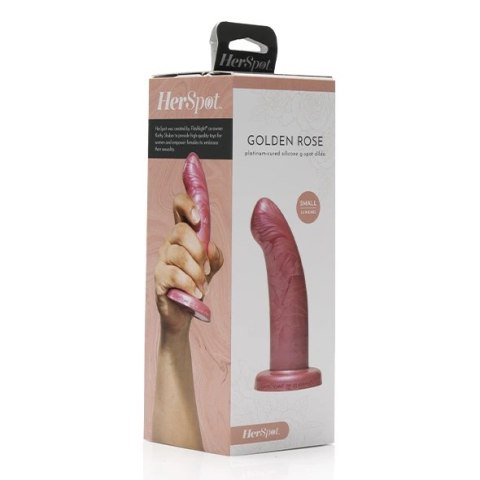 Dildo - Fleshlight HerSpot Dildo Golden Rose Small Dildo - Fleshlight HerSpot Dildo Golden Rose Small