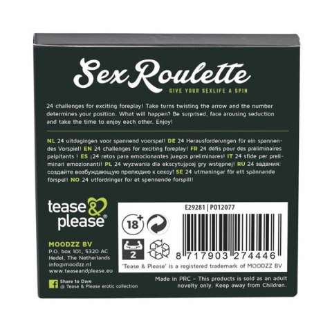 Gra erotyczna - Sex Roulette Foreplay Gra erotyczna - Sex Roulette Foreplay