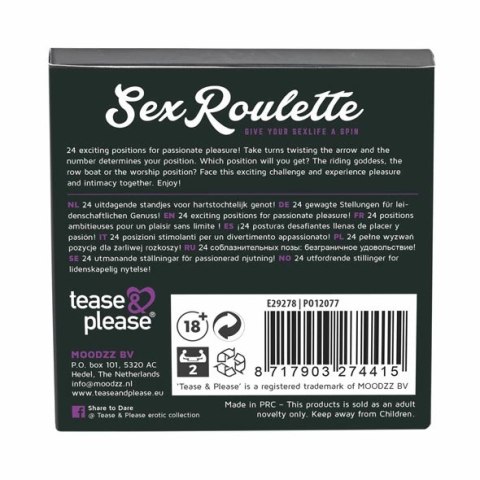 Gra erotyczna - Sex Roulette Kamasutra Gra erotyczna - Sex Roulette Kamasutra