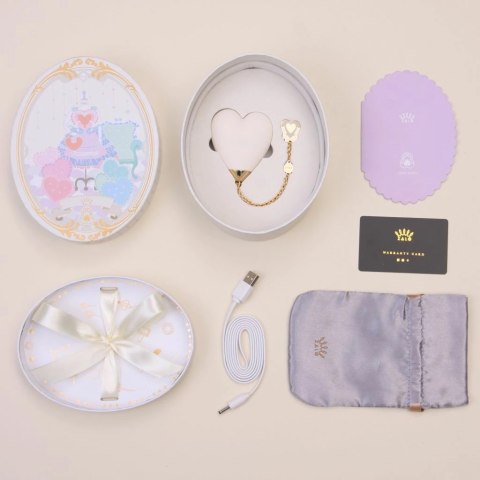 Masażer - Zalo Baby Heart Vanilla White Masażer - Zalo Baby Heart Vanilla White